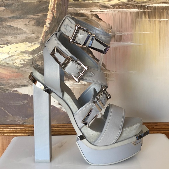 Versace Shoes - Fabulous VERSACE gray platform shoes  Lady Gaga
